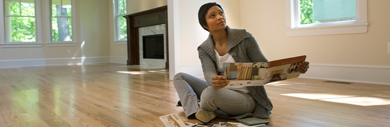 Flooring options for the home: carpets, tiles, laminate flooring, vinyl and wooden floors.
